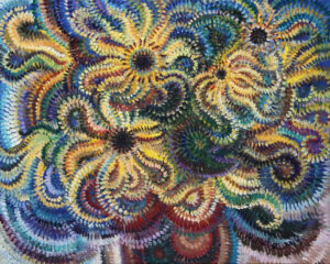 Blue sunflowers